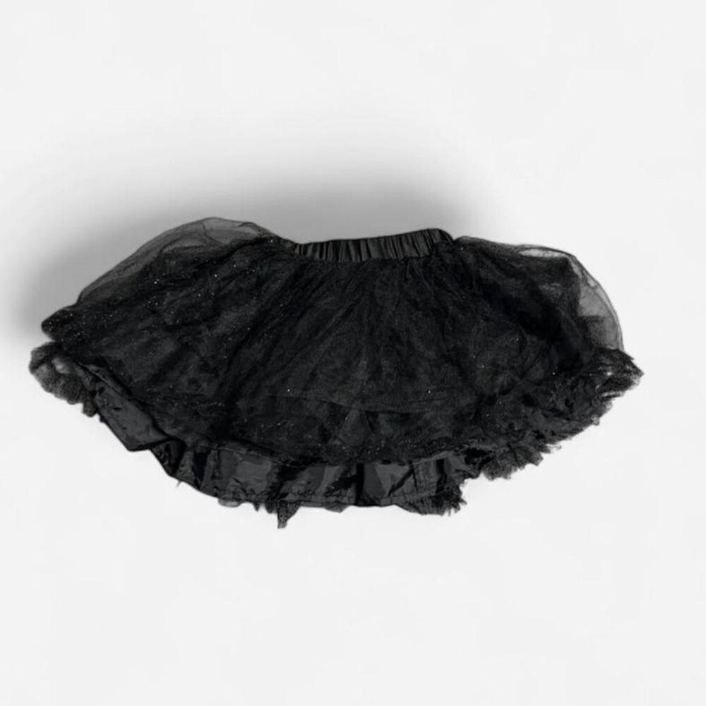 3t Disney black lace and tulle petticoat tutu skirt toddler Halloween dance